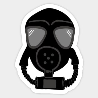 gas mask on grey Sticker